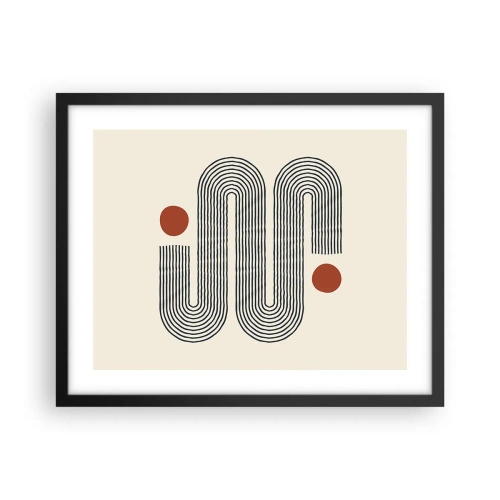 Pôster com moldura preta - Do início ao fim - 50x40 cm