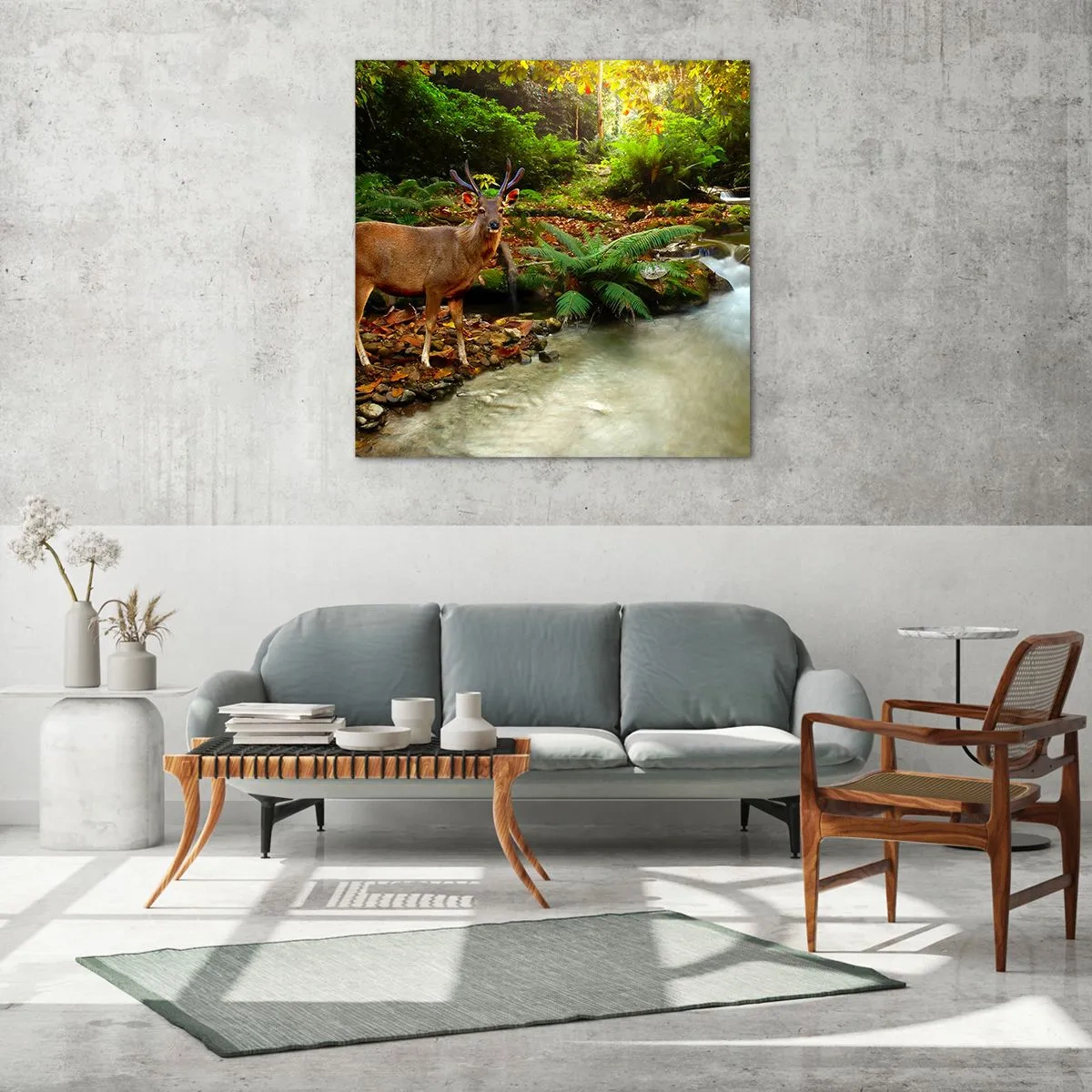 Quadro em vidro - Bem-vindo ao meu mundo - 70x70 cm