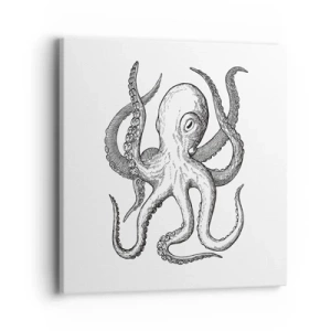 Quadro em tela - Dançando com as ondas - 40x40 cm