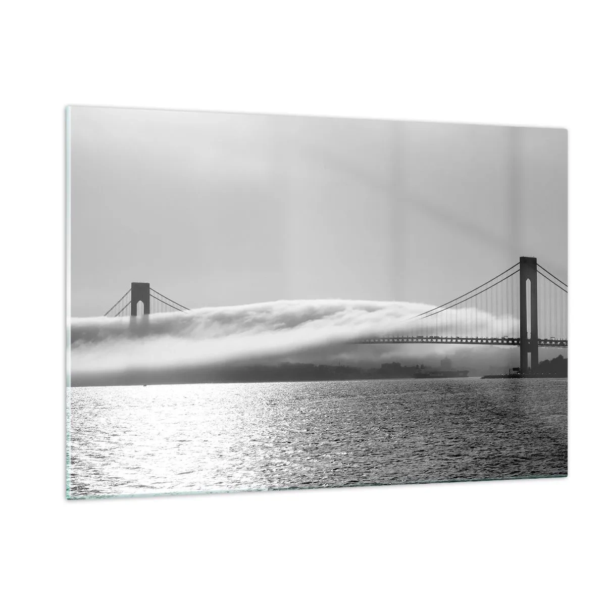 Quadro em vidro - Navegando pelo Golden Gate - 120x80 cm