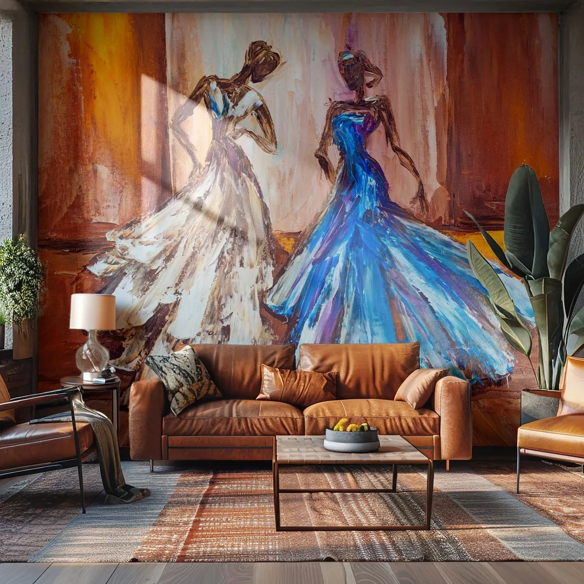 Papel de Parede Standard Eco - Uma bela dupla - Mulher, Vestido de casamento, Moda - 400x280 cm