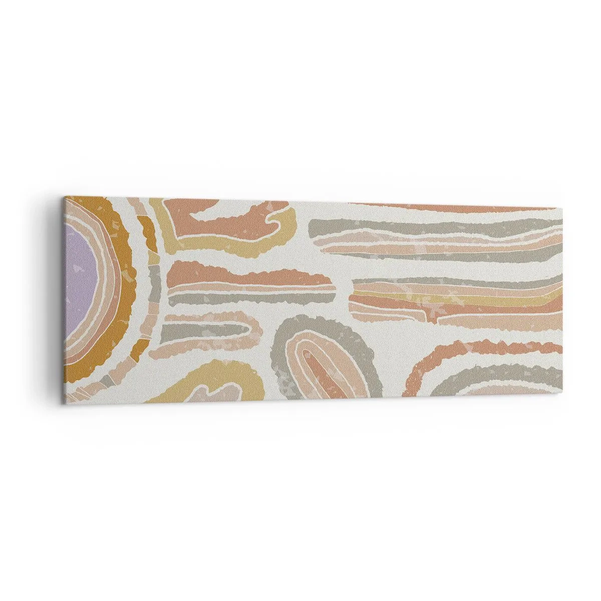 Quadro em tela - Secções transversais coloridas - 140x50 cm