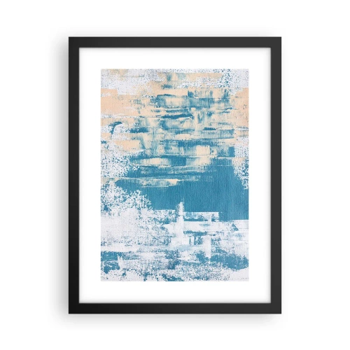 Pôster com moldura preta - Através da estalactite de gelo - 30x40 cm