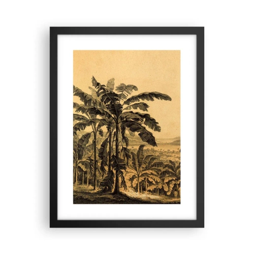 Pôster com moldura preta - num clima colonial - 30x40 cm