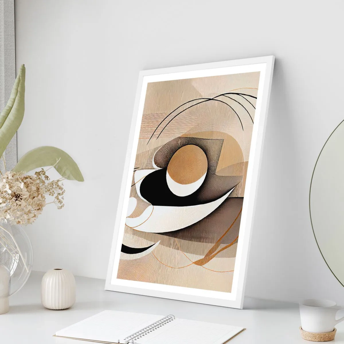 Pôster em moldura branca - Composição: a essência da palavra - 50x70 cm