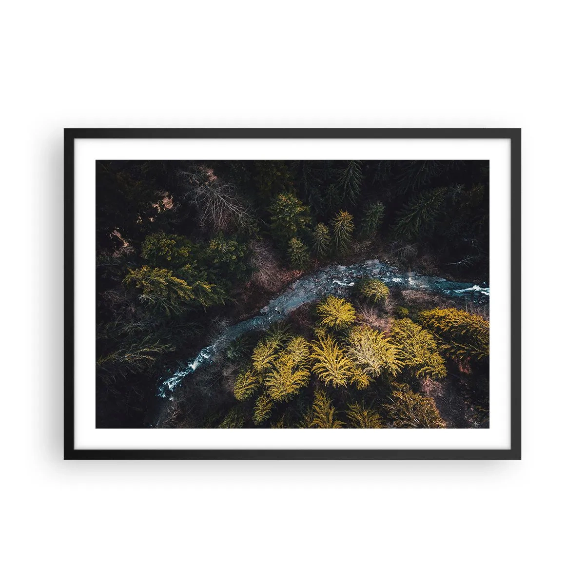 Pôster com moldura preta - Rápido e cada vez mais rápido - 70x50 cm