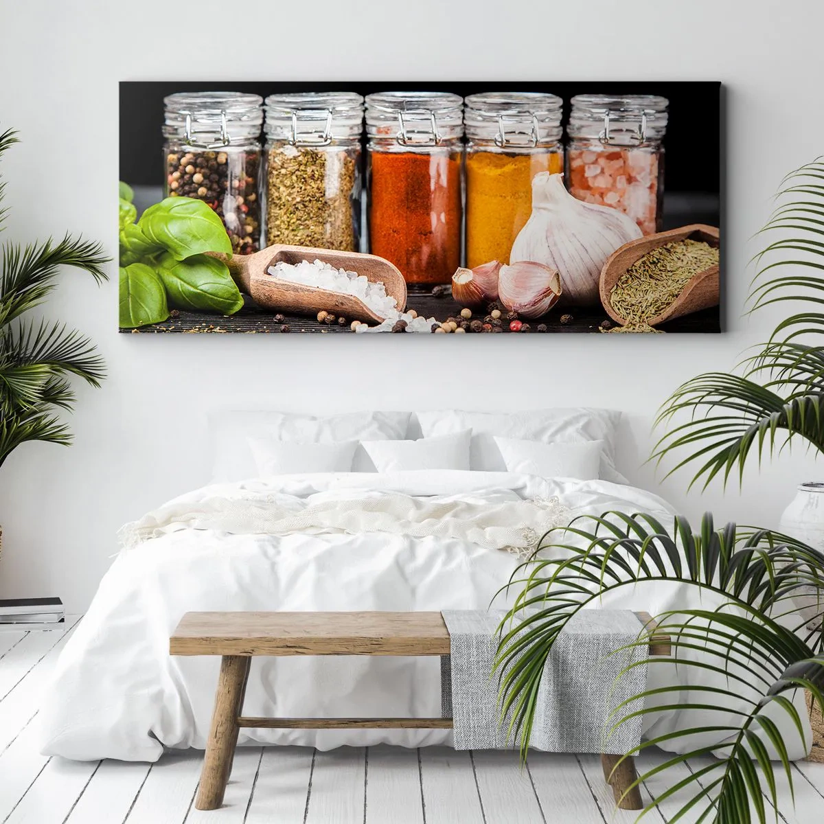 Quadro em tela - Para que a vida tenha um sabor - 100x40 cm