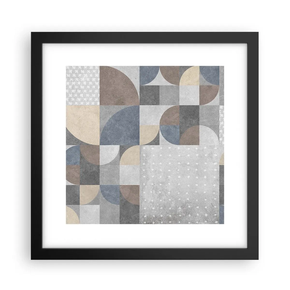 Pôster com moldura preta - Fantasia cerâmica - 30x30 cm