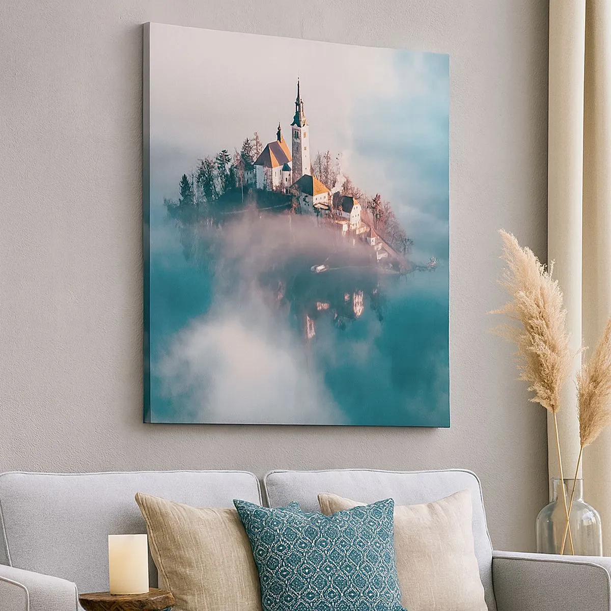 Quadro em tela - A ilha dos Sonhos - 30x30 cm