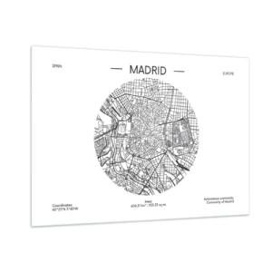Quadro em vidro - Anatomia de Madri - 100x70 cm