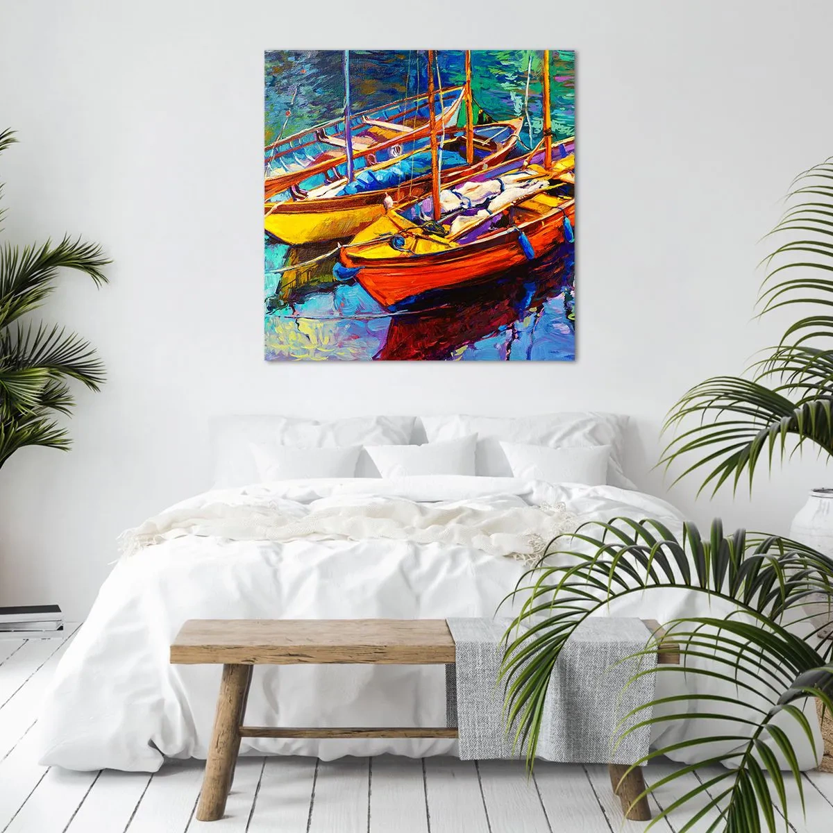 Quadro em tela - Em águas espessas pelas cores - 70x70 cm