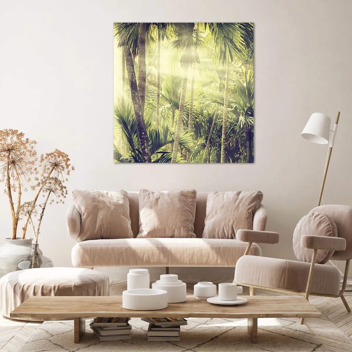 Quadro em tela - No calor verde - 40x40 cm