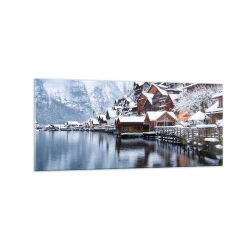 Quadro em vidro - Na decoração de inverno - 120x50 cm