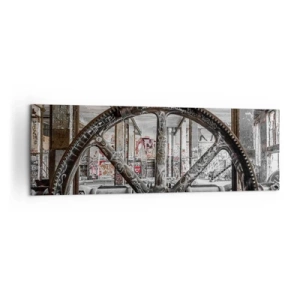 Quadro em tela - A vida secreta da fábrica - 160x50 cm