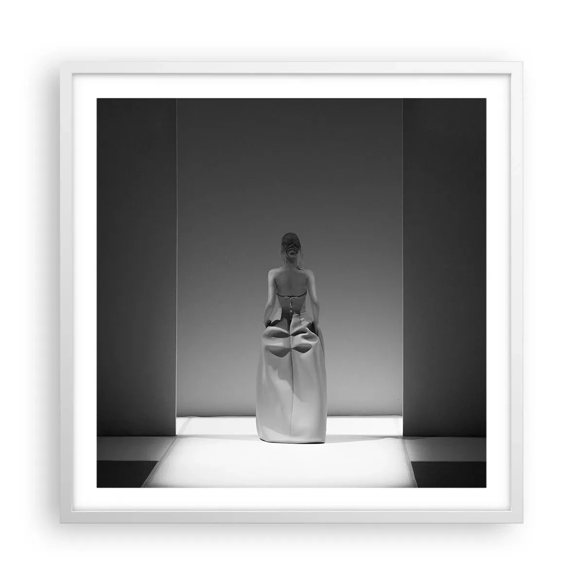 Pôster em moldura branca - Simplicidade refinada - 60x60 cm