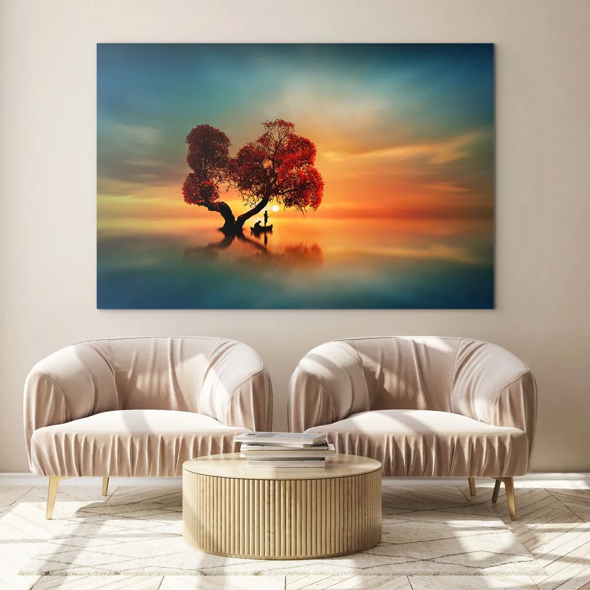 Quadro em vidro - A distância e o silêncio do mundo - 100x70 cm