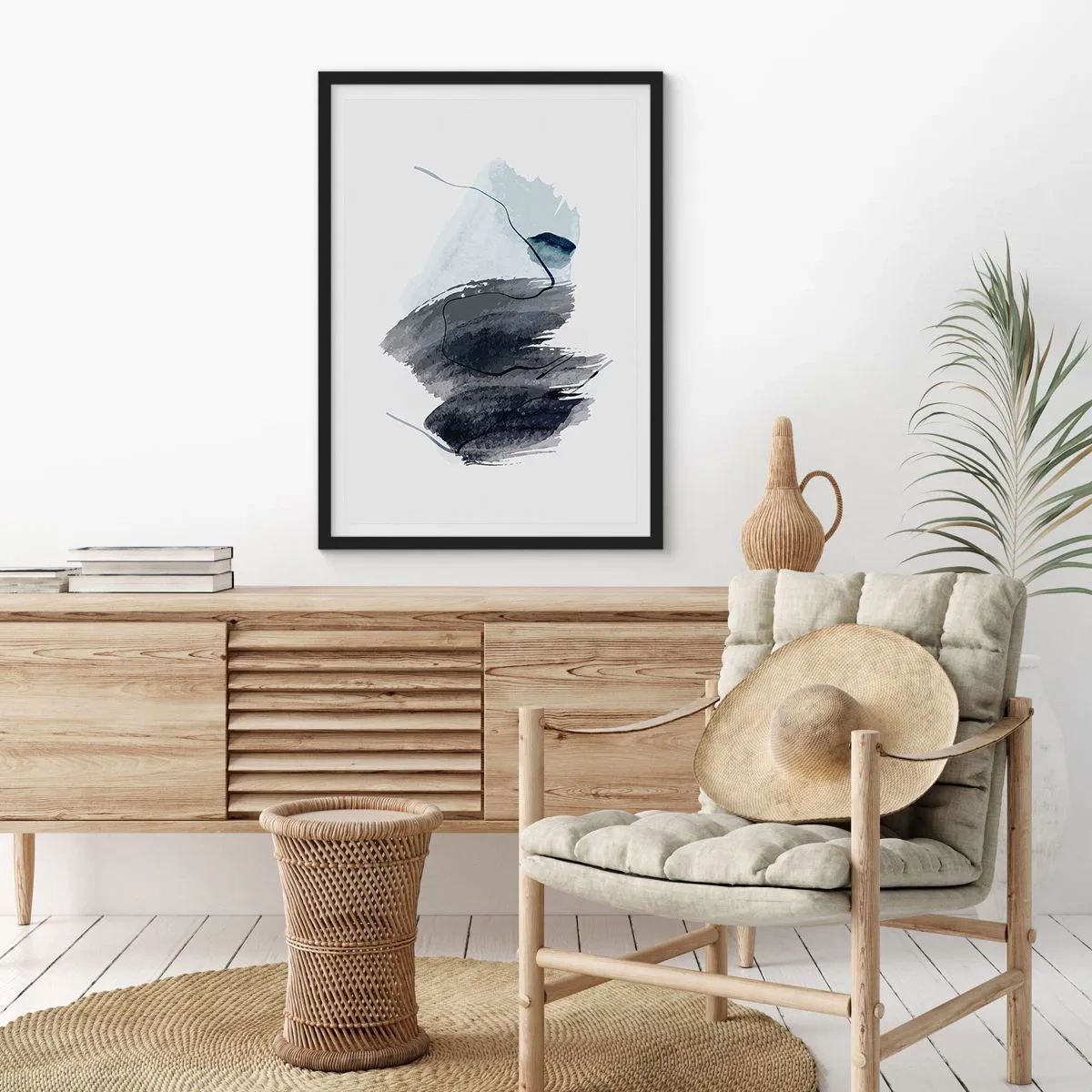 Pôster com moldura preta - Intensidade e movimento - 61x91 cm