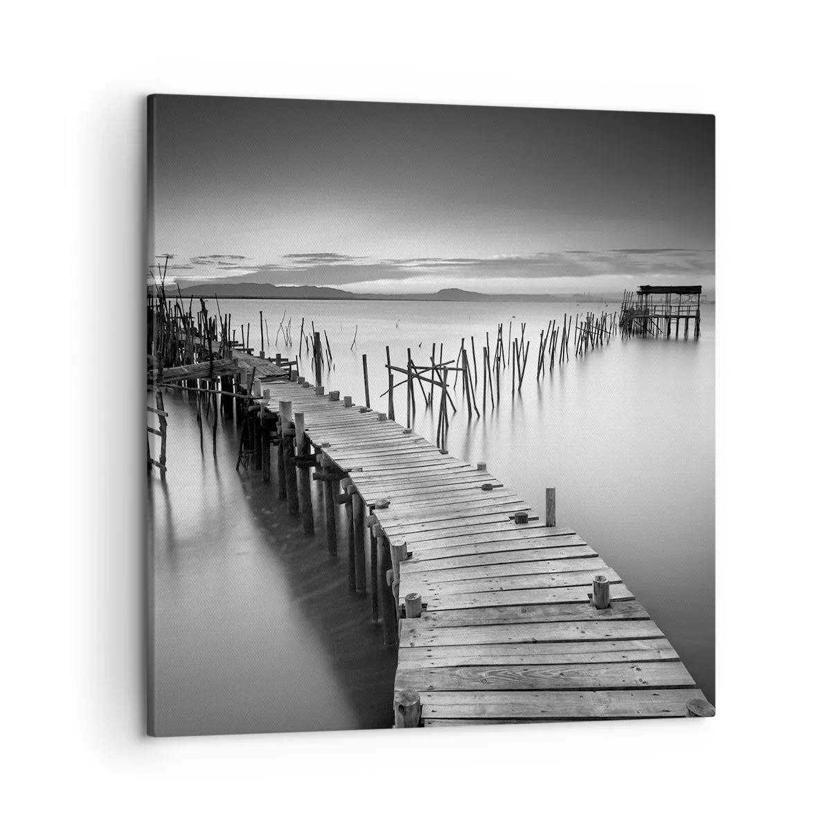 Quadro em tela - A tranquilidade de uma costa esquecida - 50x50 cm