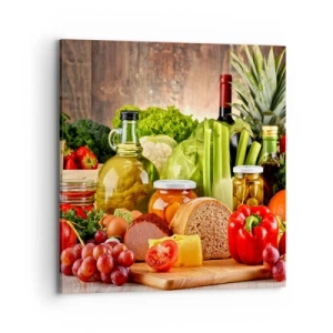 Quadro em tela - Defumados, cozidos, em conserva - 70x70 cm