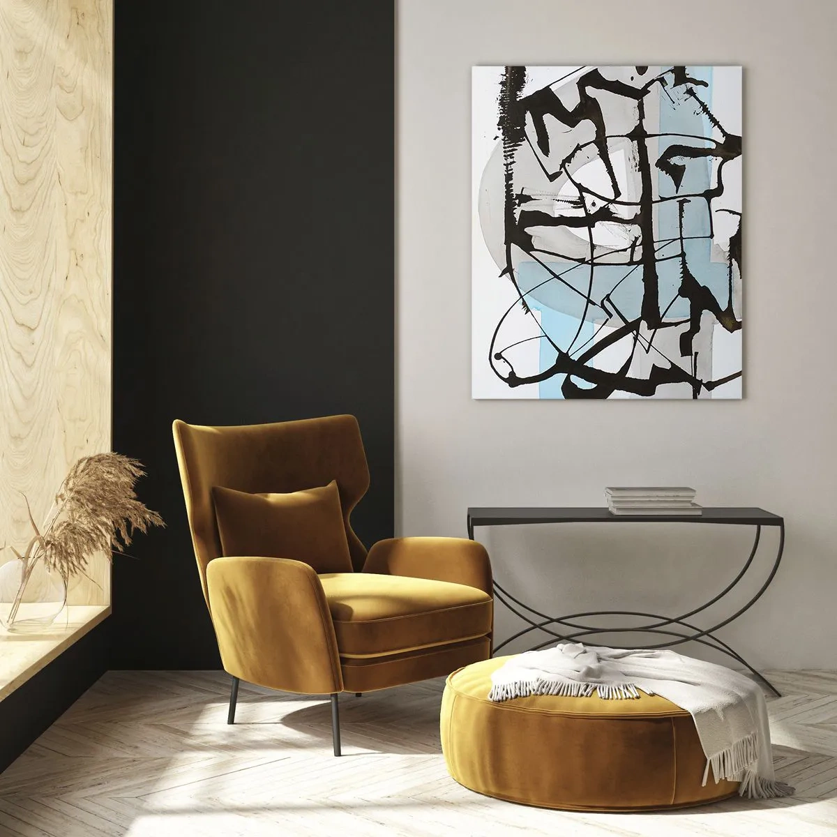 Quadro em vidro - Azul mesmo assim - 50x70 cm