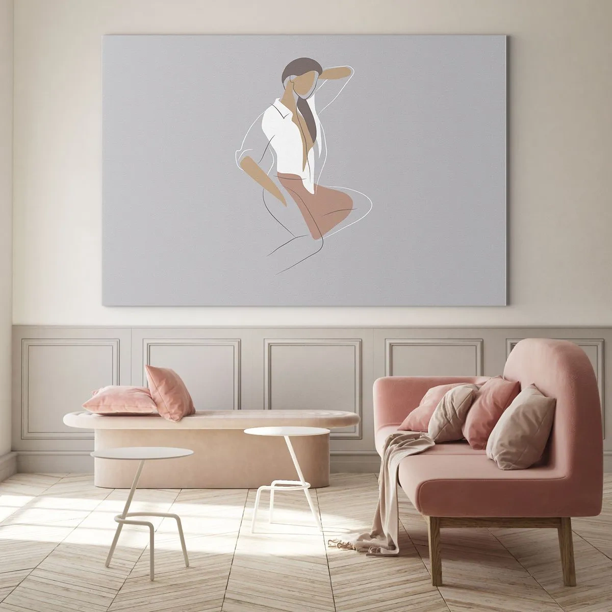 Quadro em vidro - O esboço do encanto - 100x70 cm