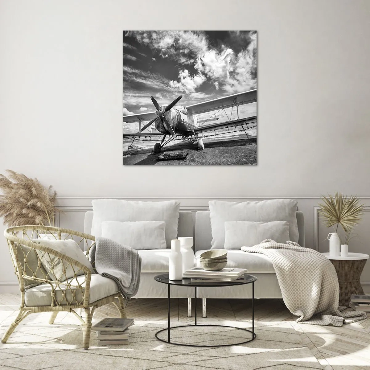 Quadro em vidro - Mal posso esperar! - 50x50 cm