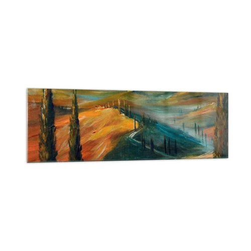 Quadro em vidro - Paisagem da Toscana - 160x50 cm