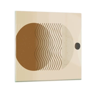 Quadro em vidro - Sobre a origem das figuras geométricas - 30x30 cm