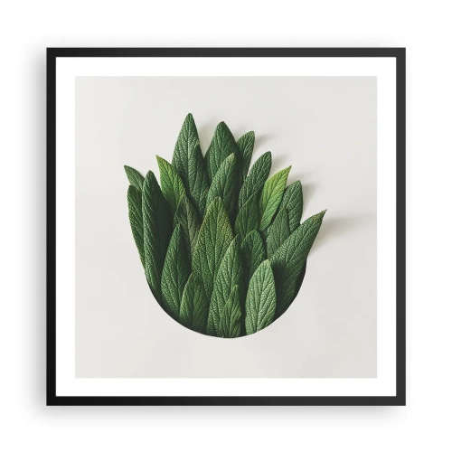 Pôster com moldura preta - Curiosidade indomável - 60x60 cm