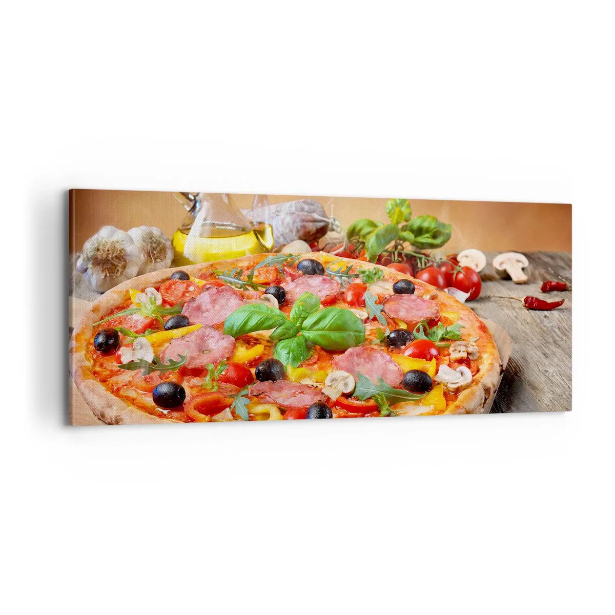 Quadro em tela - Com um sabor verdadeiramente italiano - 100x40 cm