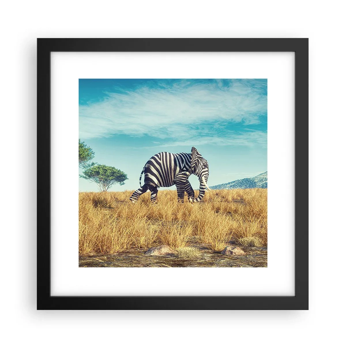 Pôster com moldura preta - Cinza não está mais na moda - 30x30 cm