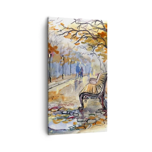 Quadro em tela - Juntos pelo outono - 45x80 cm