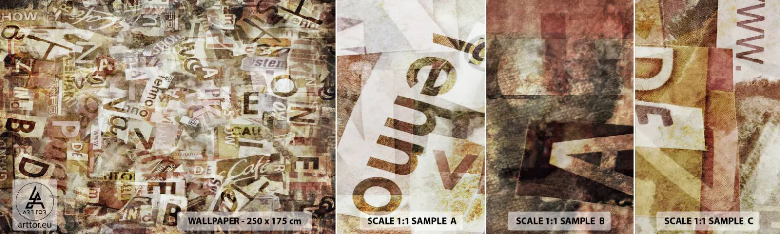 Amostra de papel de parede autocolante Deluxe Sticker - Unificando a conversa fiada - Grafite, Mural, Pedaço - 100x30 cm