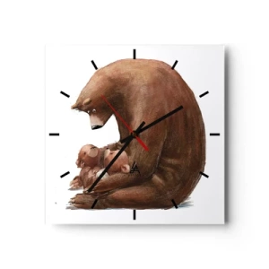 Relógio de parede - Relógio em vidro - Doces sonhos, crianças - 30x30 cm