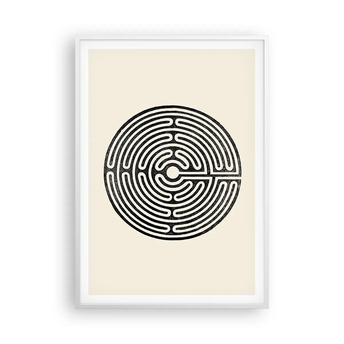 Pôster em moldura branca - Ordem misteriosa - 70x100 cm