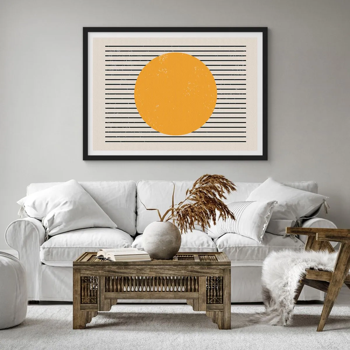 Pôster com moldura preta - O poder da simplicidade - 70x50 cm