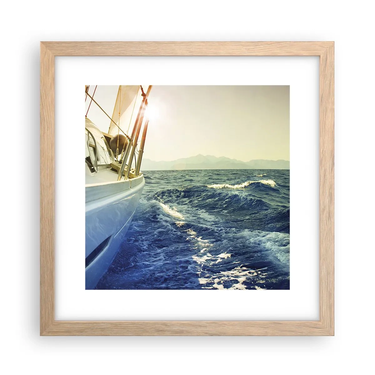 Pôster com moldura de carvalho claro - Depois da aventura - 30x30 cm