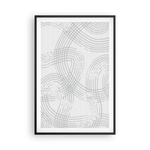 Pôster com moldura preta - Não existe caminho reto - 61x91 cm