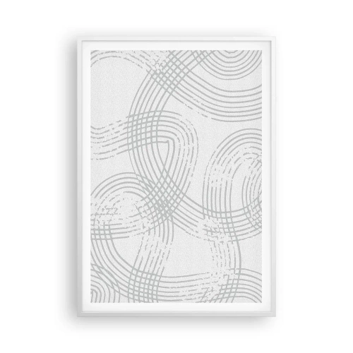 Pôster em moldura branca - Não existe caminho reto - 70x100 cm