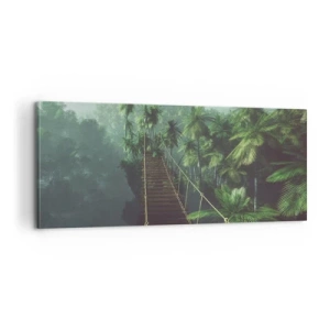 Quadro em tela - Sobre o verde fervente - 100x40 cm