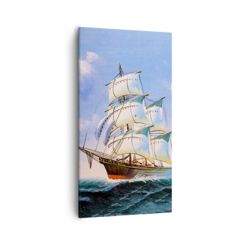 Quadro em tela - Orgulhosamente com o vento - 55x100 cm