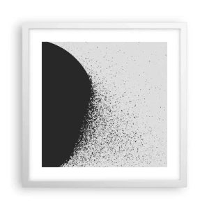 Pôster em moldura branca - Movimento das moléculas - 40x40 cm