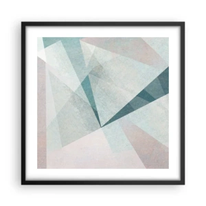 Pôster com moldura preta - Calmo, embora dinâmico - 50x50 cm