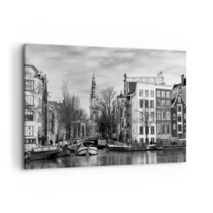 Quadro em tela - Vibrações de Amsterdã - 120x80 cm