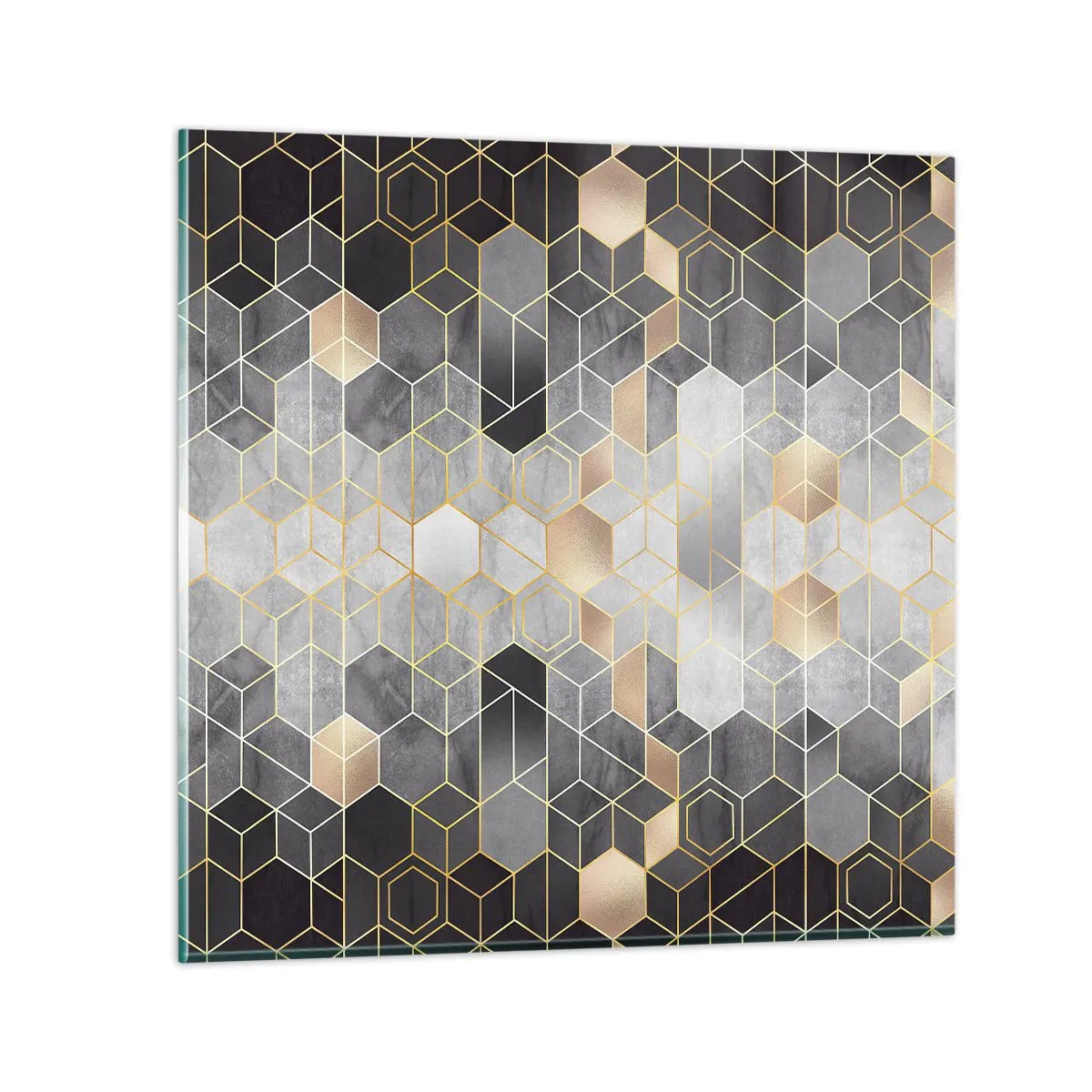 Quadro em vidro - Composição do diamante - 50x50 cm