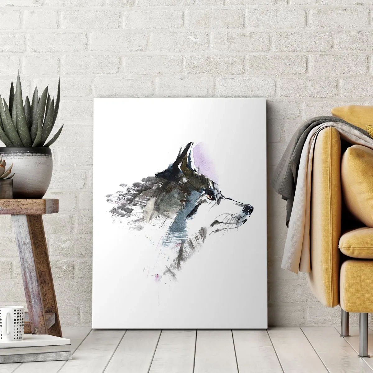 Quadro em tela - O tempo não come o lobo - 50x70 cm
