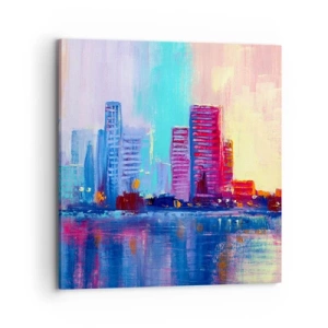 Quadro em tela - Banhada em cores - 70x70 cm