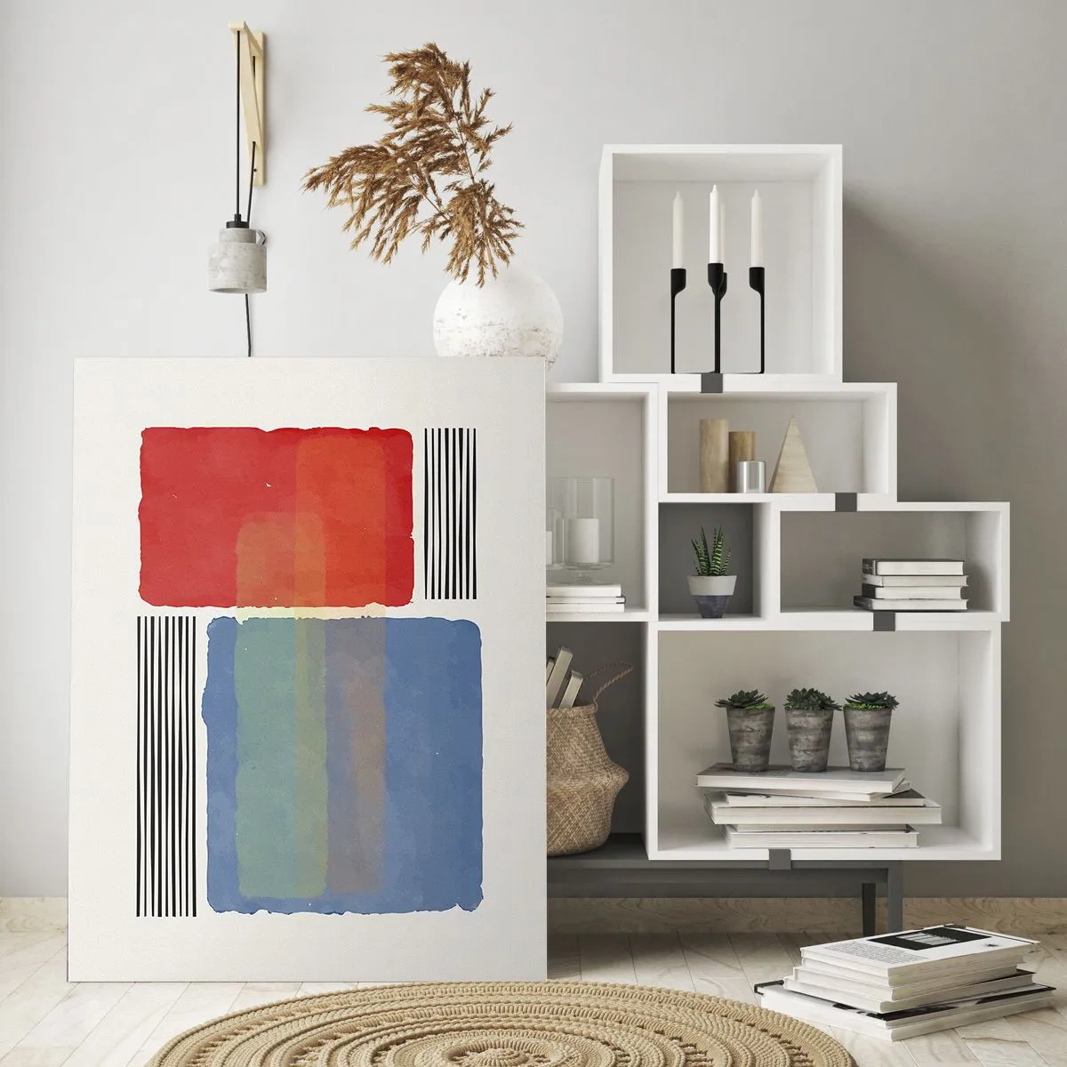 Quadro em vidro - A alma da geometria - 50x70 cm