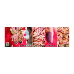 Amostra de papel de parede autocolante Deluxe Sticker - Pronto para alcançar a felicidade - Mãos Femininas, Desenhos Orientais, Índia - 100x30 cm