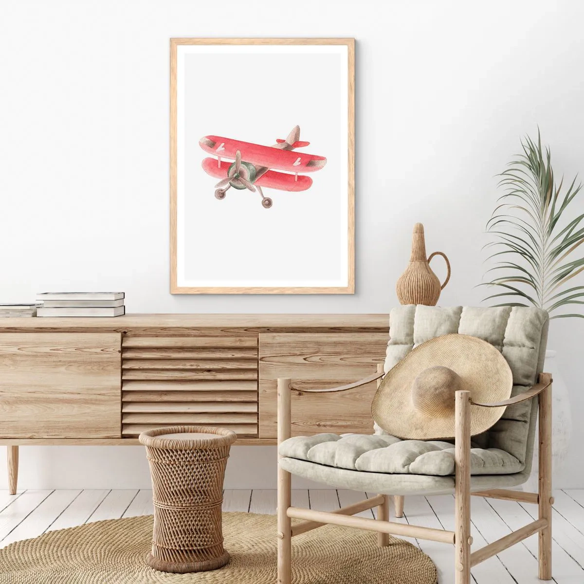 Pôster com moldura de carvalho claro - Pronto para voos altos - 50x70 cm